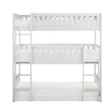 Galen White Triple Bunk Bed