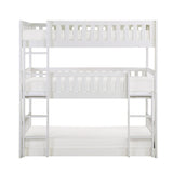 Galen White Triple Bunk Bed