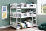 Galen White Triple Bunk Bed