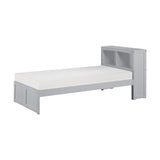 Orion Gray Twin Bookcase Bed