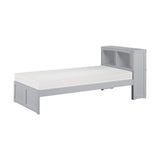 Orion Gray Twin Bookcase Bed