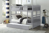 Orion Gray Full/Full Bunk Bed With Twin Trundle