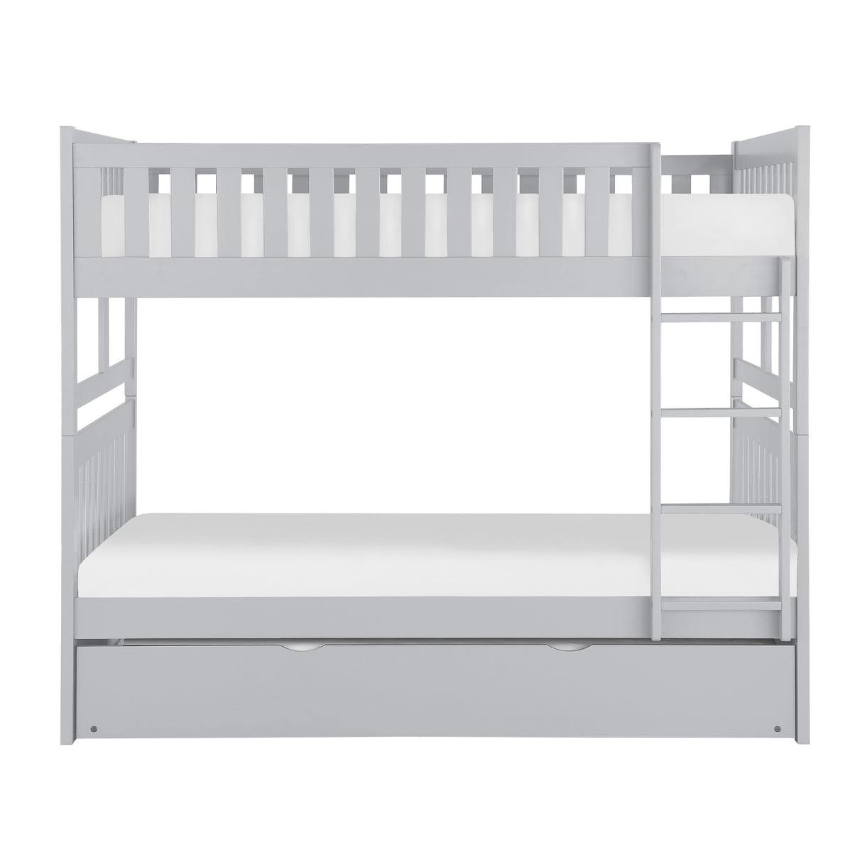 Orion Gray Full/Full Bunk Bed With Twin Trundle