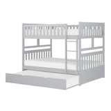Orion Gray Full/Full Bunk Bed With Twin Trundle