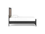 Vertani Black Twin Panel Bed, Dresser And Mirror