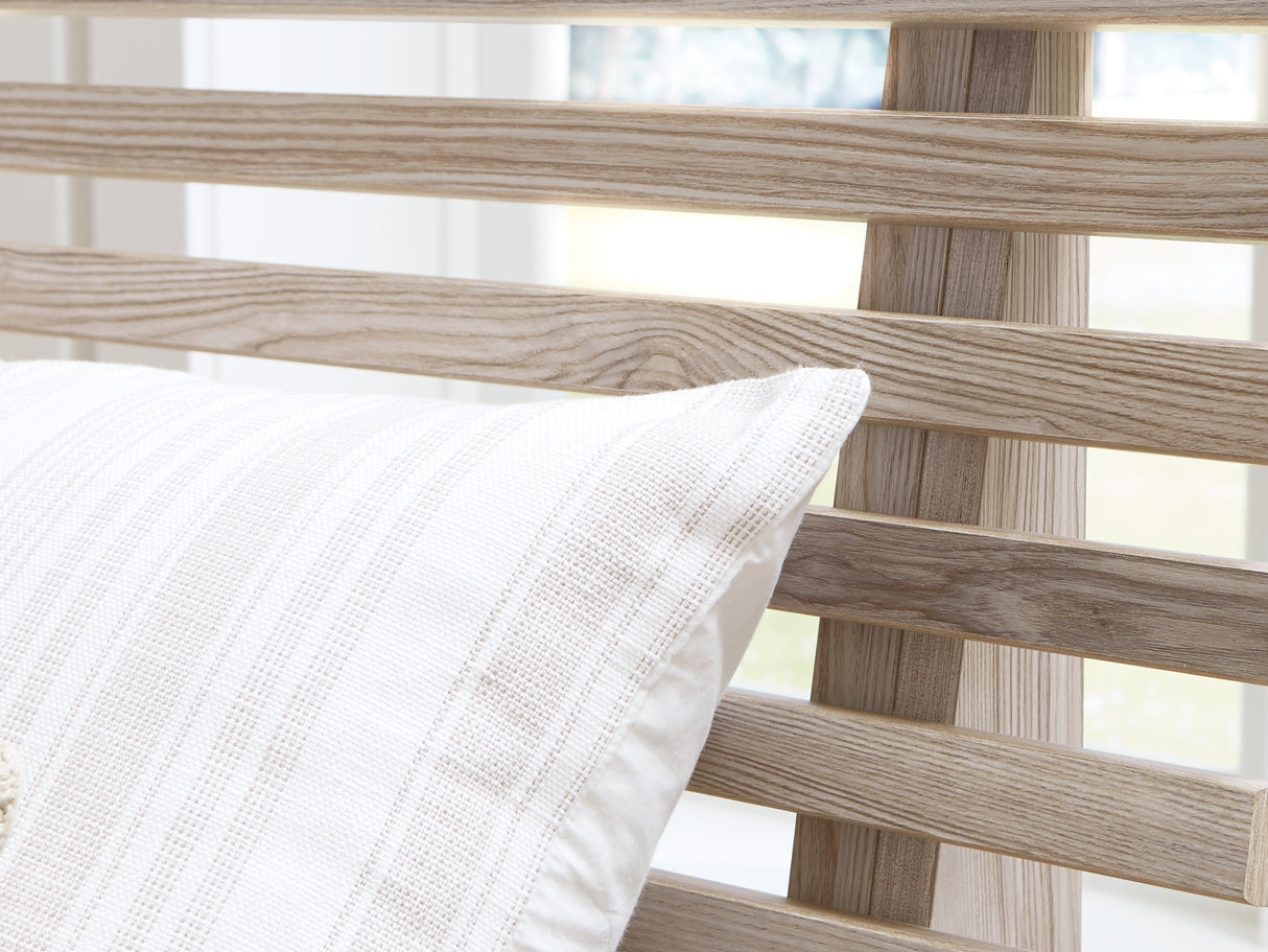 Hasbrick Tan Queen Slat Panel Bed