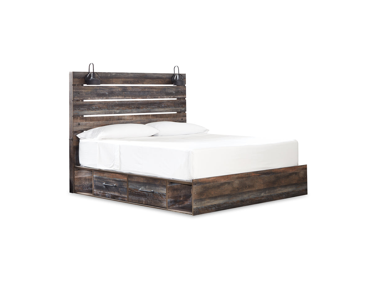 Drystan Multi King Panel Bed With Storage, Dresser, Mirror And Nightstand