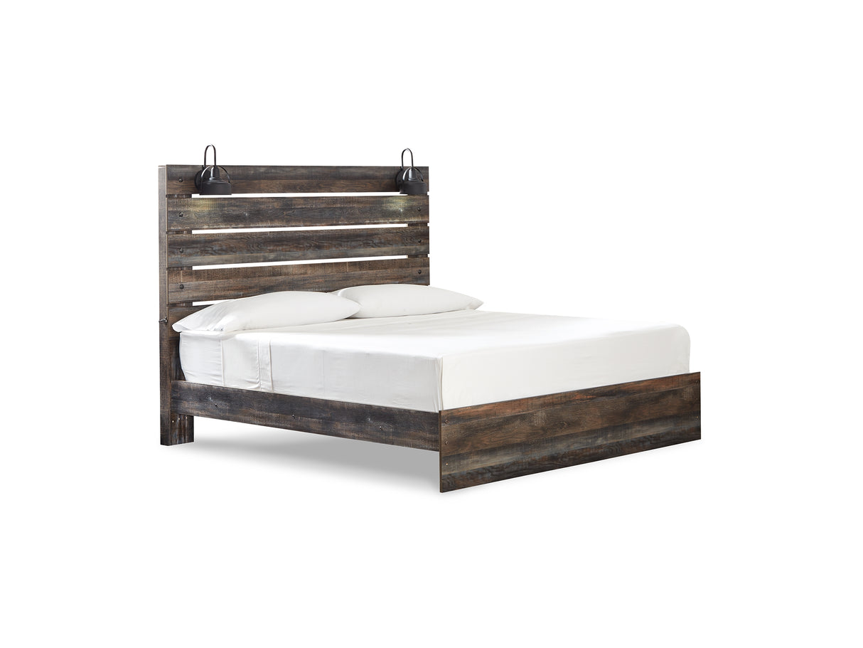 Drystan Multi King Panel Bed, Dresser, Mirror, And Nightstand