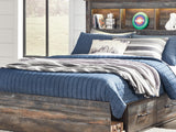 Drystan Multi Full Bookcase Storage Bed, Dresser And Nightstand
