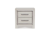 Zyniden Silver Full Panel Bed, Dresser, Mirror And Nightstand