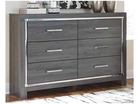 Lodanna Gray King/Cal King Panel Headboard, Dresser And Nightstand