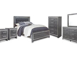 Lodanna Gray Queen Panel Bed, Dresser, Mirror, Chest And 2 Nightstands
