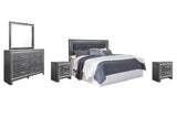 Lodanna Gray King/Cal King Panel Headboard, Dresser, Mirror And 2 Nightstands
