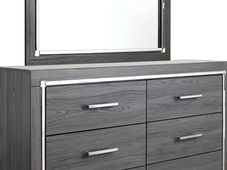 Lodanna Gray King Upholstered Storage Bed, Dresser, Mirror, Chest, And Nightstand