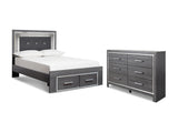 Lodanna Gray Full Panel Storage Bed And Dresser
