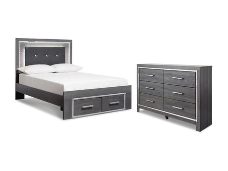 Lodanna Gray Full Panel Storage Bed And Dresser