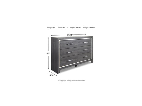 Lodanna Gray King/Cal King Panel Headboard, Dresser And Nightstand