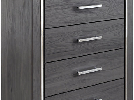 Lodanna Gray King Upholstered Storage Bed, Dresser, Mirror, Chest, And Nightstand