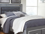 Lodanna Gray Queen Storage Bed And Nightstand