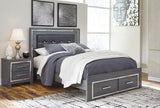 Lodanna Gray Queen Panel Bed With 2 Storage Drawers