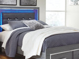 Lodanna Gray Queen Storage Bed And Nightstand