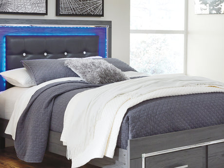 Lodanna Gray Queen Storage Bed And Nightstand