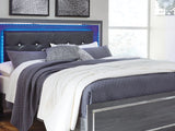 Lodanna Gray King Upholstered Panel Bed, Dresser And Nightstand