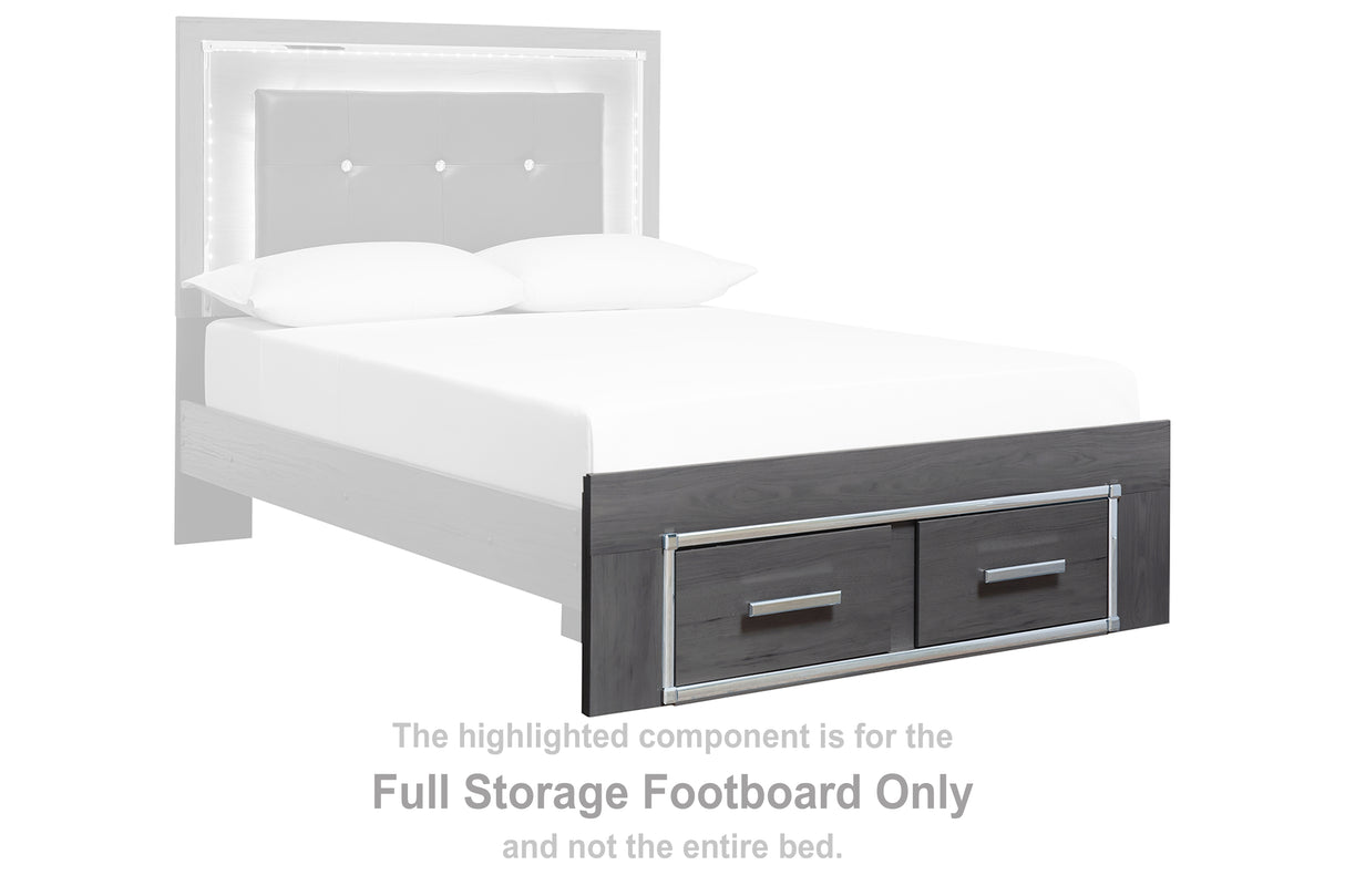 Lodanna Gray Full Storage Footboard