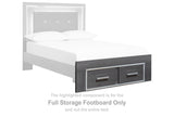 Lodanna Gray Full Storage Footboard