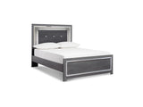 Lodanna Gray Full Upholstered Panel Bed, Dresser, Mirror, And Nightstand