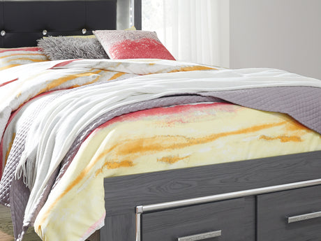 Lodanna Gray Full Panel Bed With 2 Storage Drawers