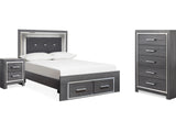 Lodanna Gray Full Storage Bed, Chest And Nightstand
