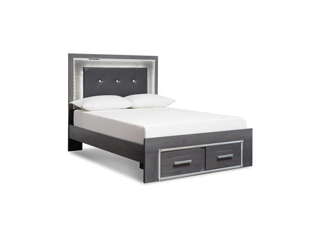 Lodanna Gray Full Panel Storage Bed And Dresser