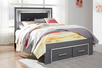 Lodanna Gray Full Storage Footboard