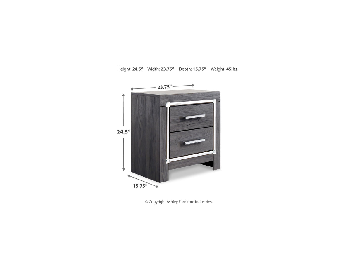 Lodanna Gray King Storage Bed, Dresser, Mirror And 2 Nightstands
