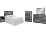 Baystorm Gray Full Panel Headboard Bed. Dresser, Mirror, Chest And Nightstand