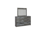Baystorm Gray Full Panel Bed Headboard, Dresser, Mirror And Nightstand