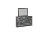 Baystorm Gray King Panel Bed, Dresser, Mirror, Chest And 2 Nightstands