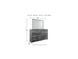 Baystorm Gray King Panel Bed, Dresser, Mirror And Chest
