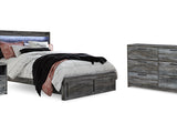 Baystorm Gray Queen Panel Storage Bed, Dresser And Nightstand