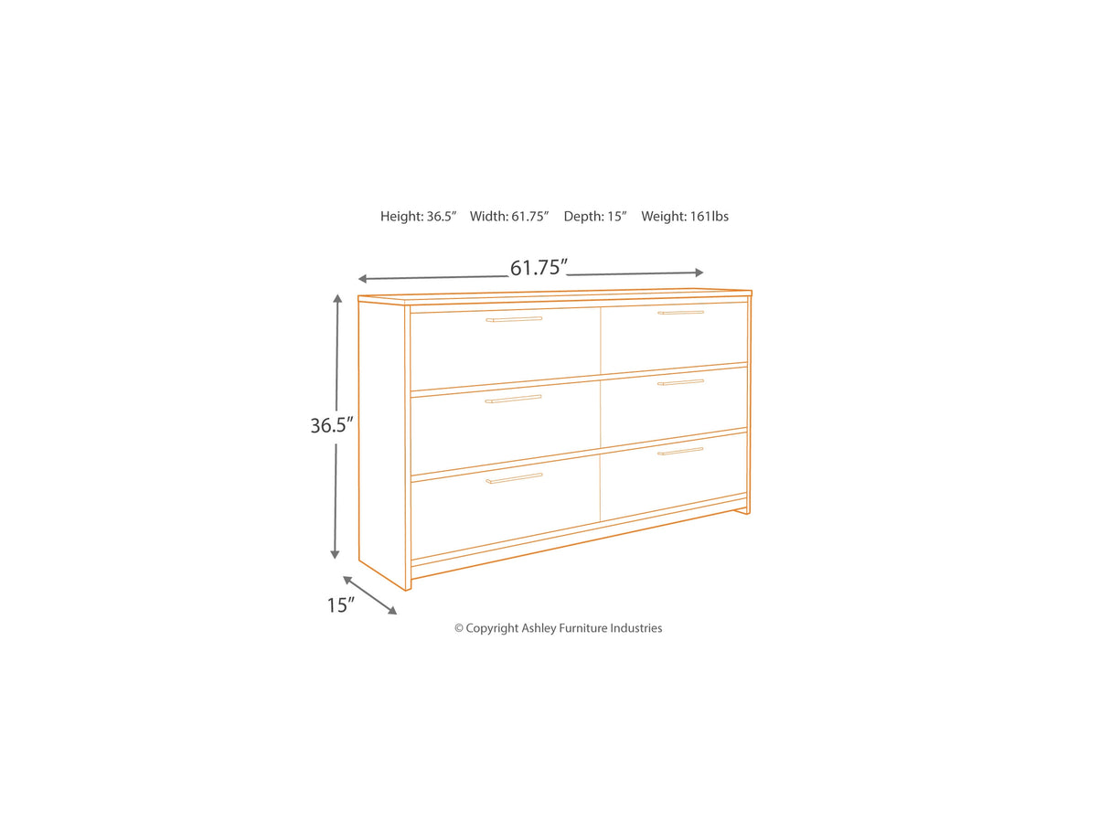 Baystorm Gray Full Panel Headboard, Dresser And Nightstand