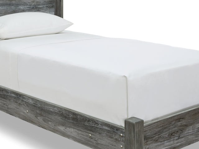 Baystorm Gray Twin Panel Bed, Dresser And Mirror