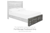 Baystorm Gray Full Storage Footboard