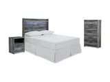 Baystorm Gray Full Panel Headboard, Chest And Nightstand