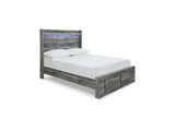 Baystorm Gray Full Panel Storage Bed, Dresser And Nightstand