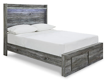 Baystorm Gray Full Panel Bed With 2 Storage Drawers