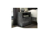 Baystorm Gray Twin Panel Headboard Bed, Dresser, Mirror And Nightstand
