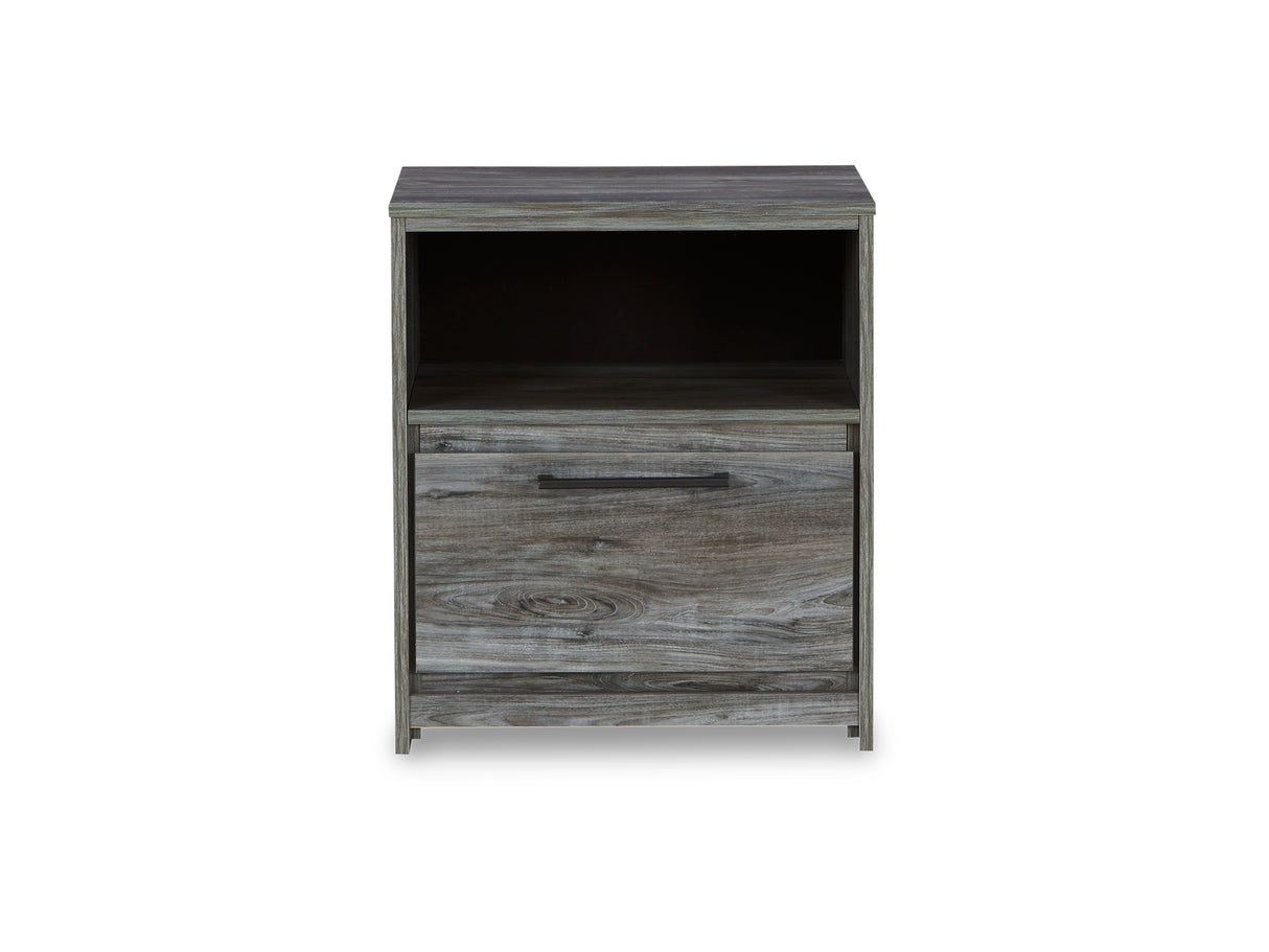 Baystorm Gray Queen Panel Storage Bed, Dresser And Nightstand