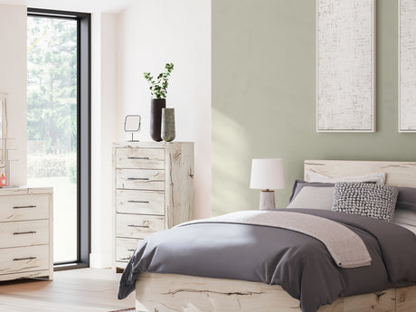 Lawroy Light Natural Queen Panel Bed With Storage