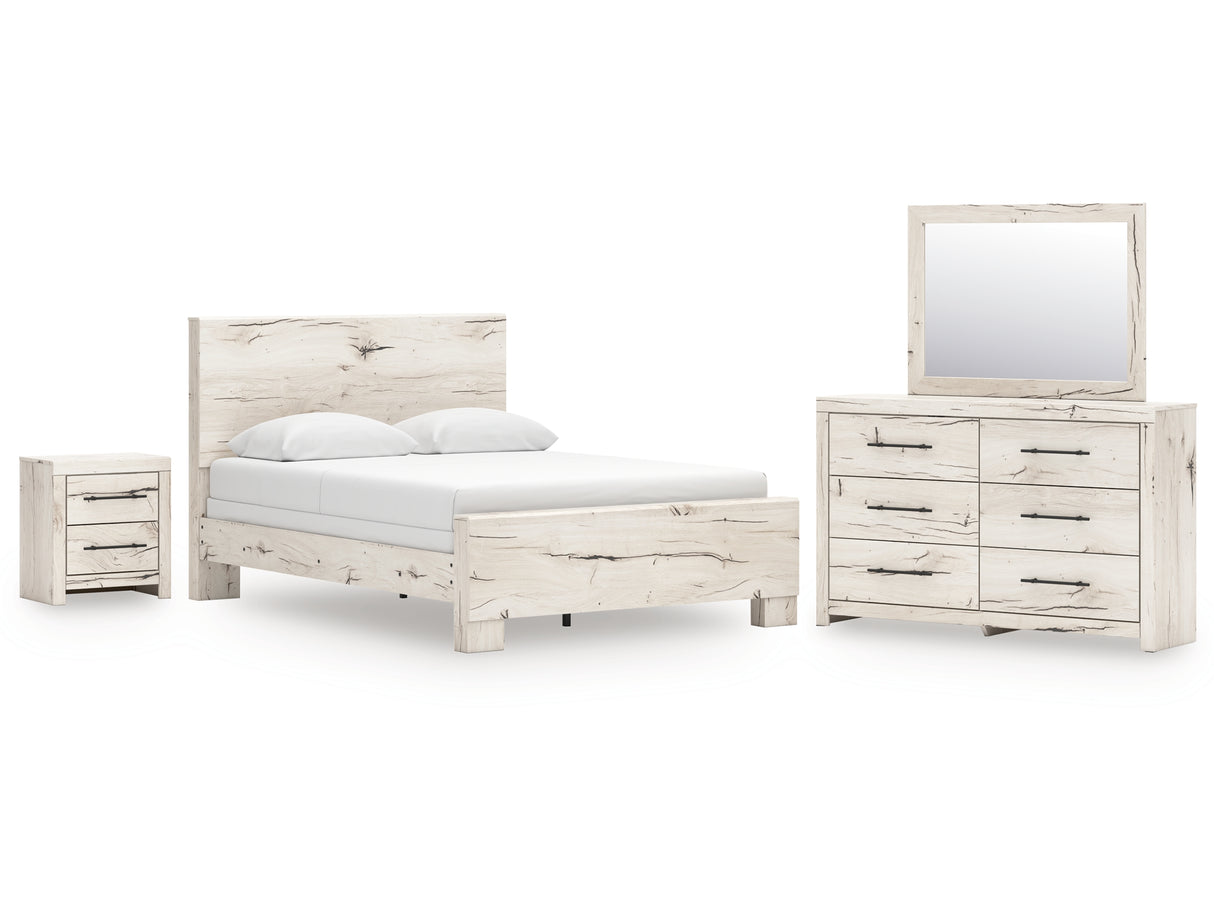 Lawroy Queen Panel Bed, Dresser, Mirror And Nightstand